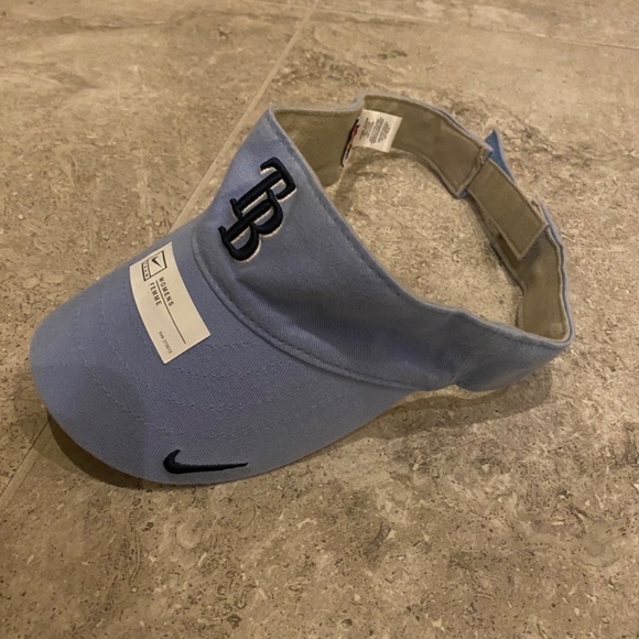 Tampa Bay Devil Rays Light Blue Strapback Visor Women’s Hat - Nike Brand, NWT - Picture 3 of 7